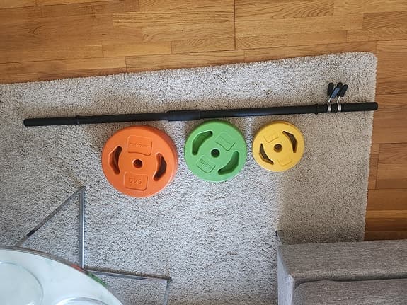 Skivstång med vikter