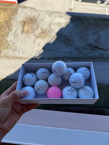 Golfbollar blandade B-klass