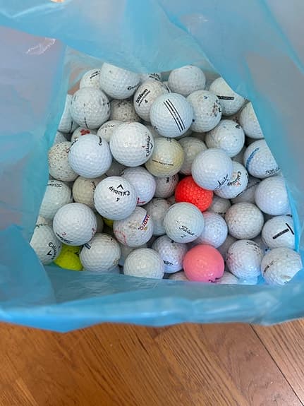 Golfbollar blandade B-klass
