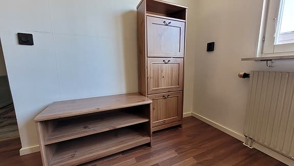 Skoförvaring - bänk + skåp