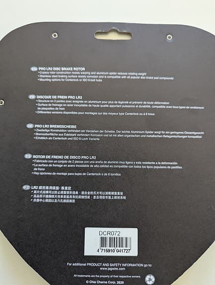 Jagwire Pro LR2  bromsskiva (140 mm)