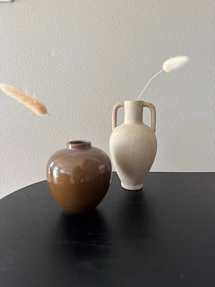 Ferm Living vaser keramik brun och beige