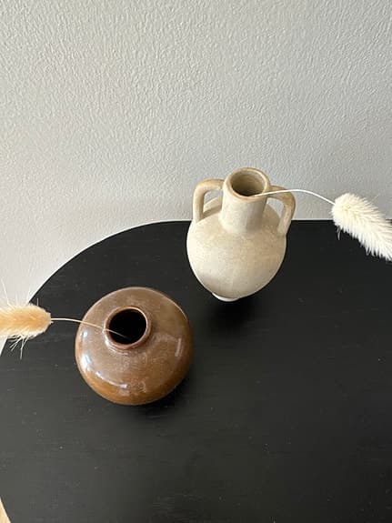 Ferm Living vaser keramik brun och beige