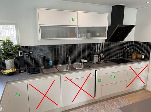 Vedum kök & skåpsluckor - Delar av kök efter renovering
