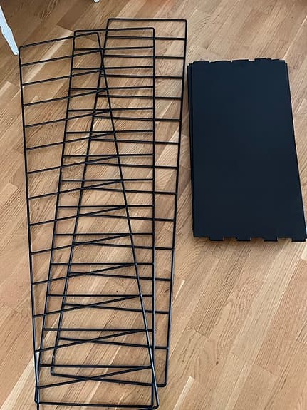 Mio Wera svart hylla 121cm x 60x 30 alt 121x120x30cm