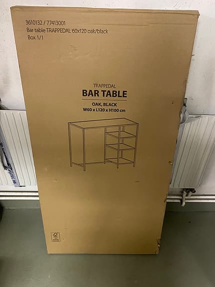Nytt Barbord, ouppackad.