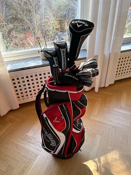 Komplett golfset (vänsterklubbor)