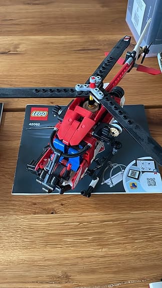 LEGO Technic helikopter röd vit