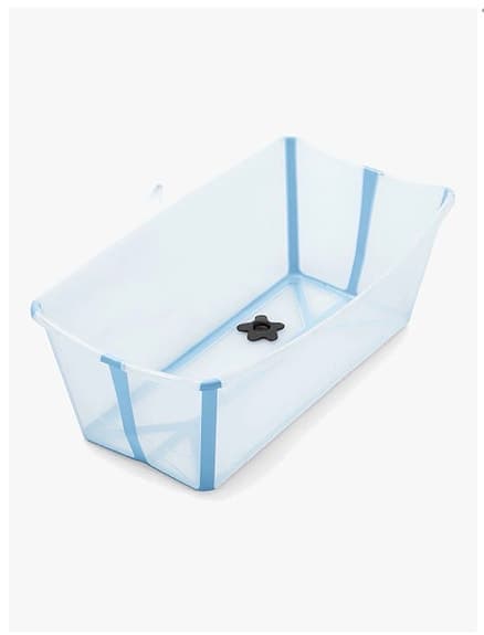 Stokke Flexi Bath babybadkar hopfällbart blå plast