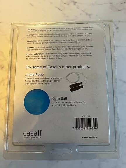 Casall Exetube träningsgummiband hard svart