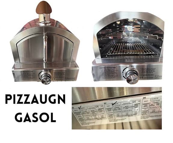Gasol pizzaugn rostfritt stål
