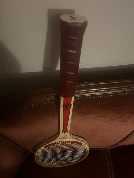 Spalding Tournament King tennisracket trä röd/vit