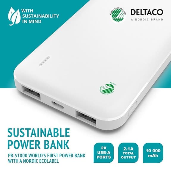 NY Deltaco PB-S1000 POWERBANK  Gratis Frakt !