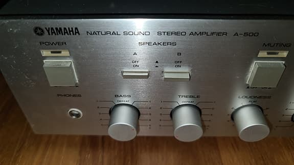 Vintage hifi Yamaha A-500 förstärkare från 80 talet