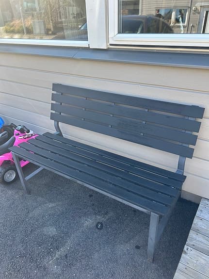 Trädgårdsbänk svart