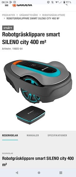 Robotgräsklippare Smart SILENO city 400 m²