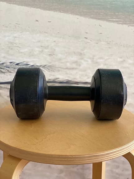 Hantel, Dumbell 4 kg, svart, hårdplast