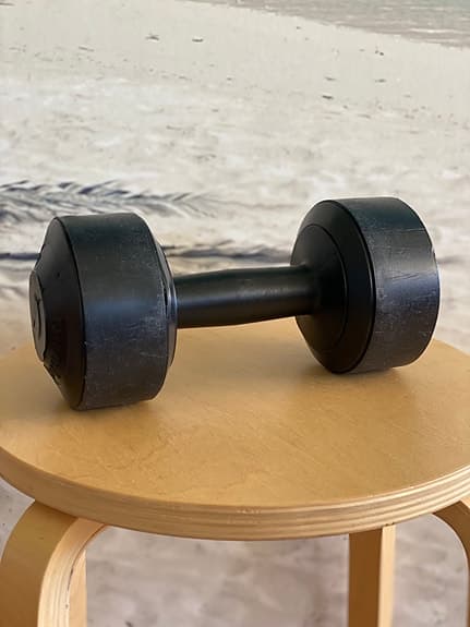 Hantel, Dumbell 4 kg, svart, hårdplast