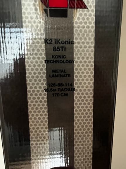 K2 Ikonic 85Ti skidor 170 cm svart trämetallic