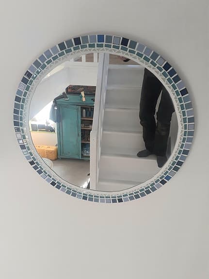Spegel mosaikram flerfärgad