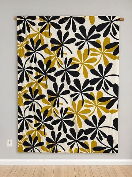 Marimekko tyg / tygpanel  – retro mönster