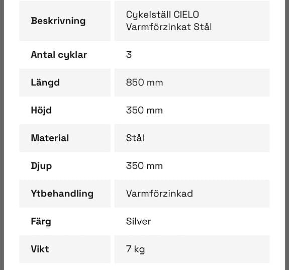 Cykelställ tak- eller väggmonterat CIELO