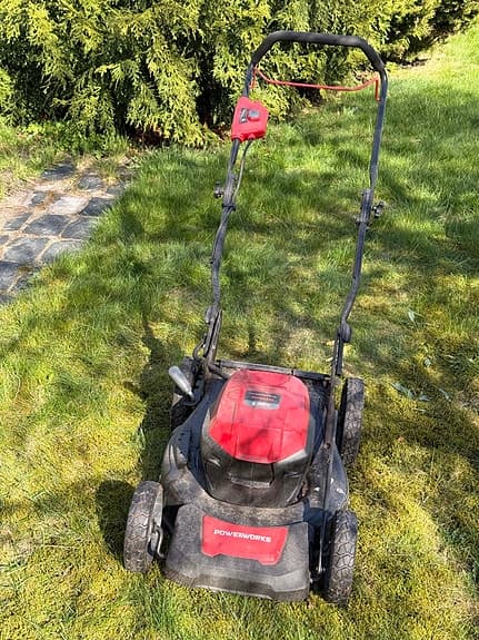 Powerworks Dual Voltage 24V/48V gräsklippare röd