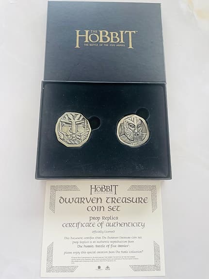 The Hobbit Dwarven Treasure Coin Set samlarmynt med äkthetsintyg