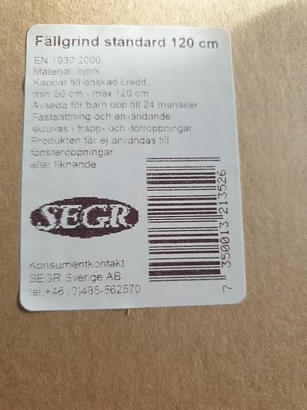 SEGR fällgrind 120cm