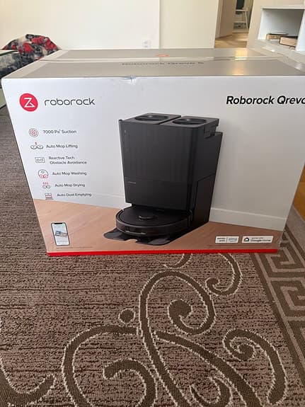Roborock Qrevo S robotdammsugare med moppsystem svart