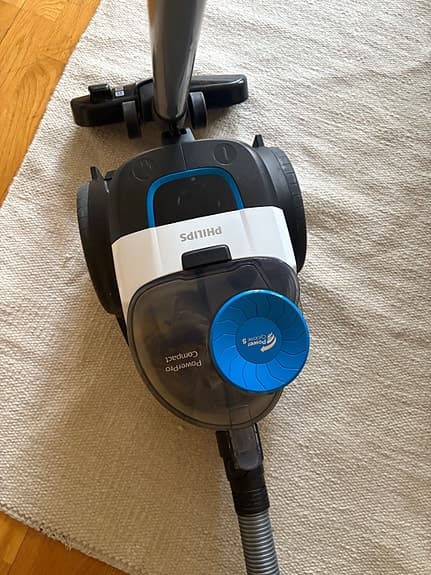 Philips dammsugare med slang svart/vit/blå