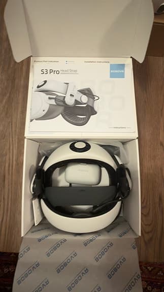 Meta Quest 3 VR‑headset 4k med bobovr s3 pro headstrap