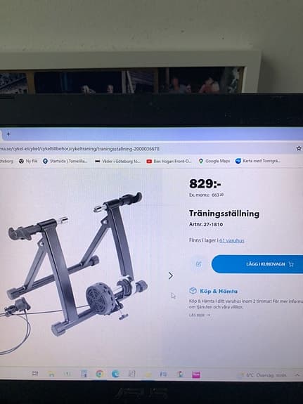 Träningsställning för cykel