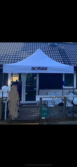 Tält Ironside 3x3 m TÄLT IRONSIDE STÅL/PVC VITT 2,9X2,9X2,4M 980176