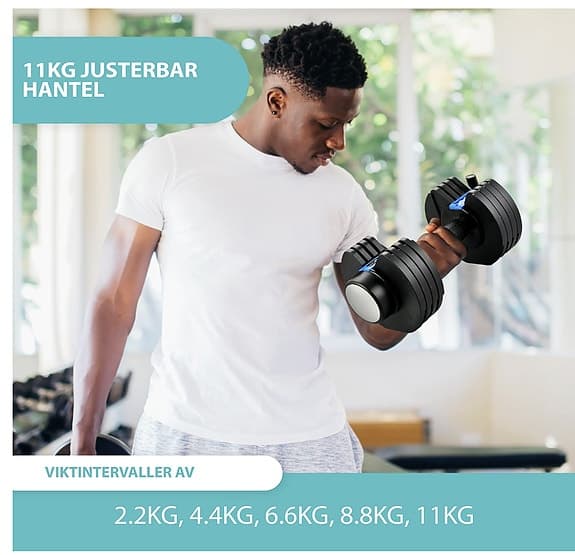 Träningsvikter för hemmabruk – 1 hantel, 11 kg/st. Ny i kartong från RPM Power.