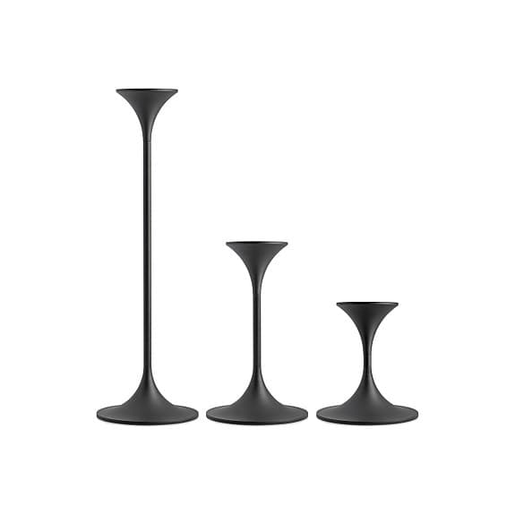 Design - Tre st svarta ljusstakar från danska Karakter i modellen Jazz