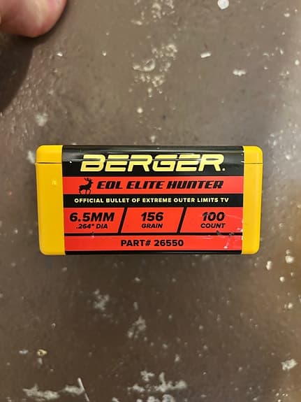 Berger EOL Elite Hunter 6,5mm 156gr 100st