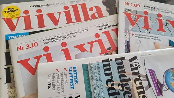 Vi i villa tidningar 1999 till 2005 ca 150 st