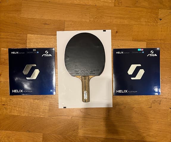 Donic Waldner från 1994 uppgraderad med carbon & Helix-gummin