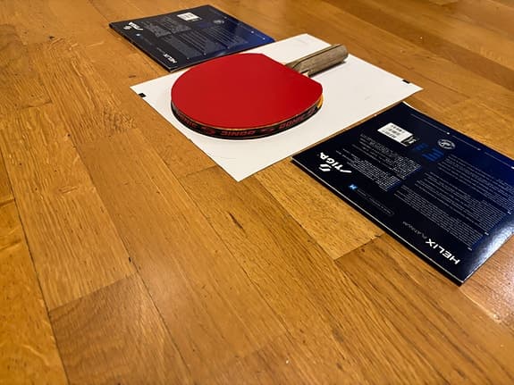 Donic Waldner från 1994 uppgraderad med carbon & Helix-gummin