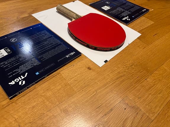 Donic Waldner från 1994 uppgraderad med carbon & Helix-gummin