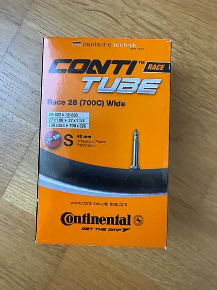 Continental ContiTube Race 28 700C Wide cykelslang 42 mm Presta-ventil