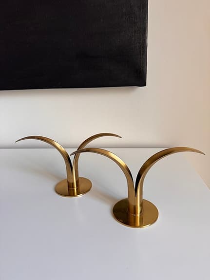 Liljan ljusstakar mässing Ystad metall