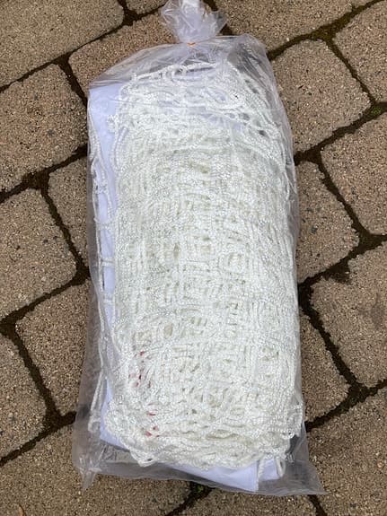 Nät till hockeymål vit