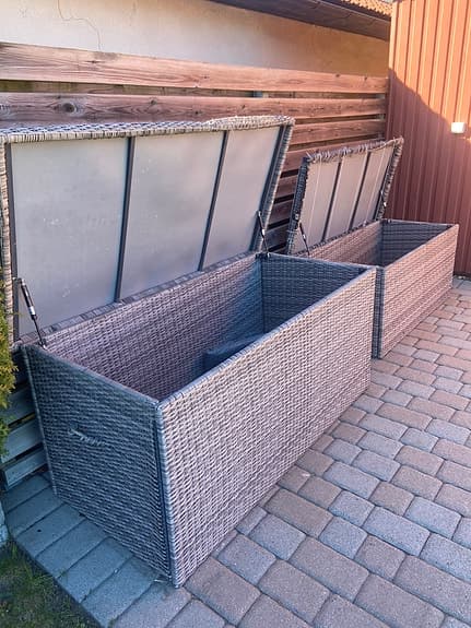 Förvaringslåda utomhus konstrotting grå