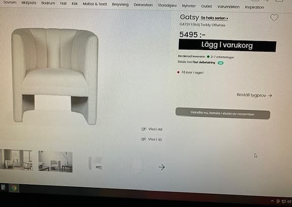 Sprillans nya fåtöljer/loungemöbler!