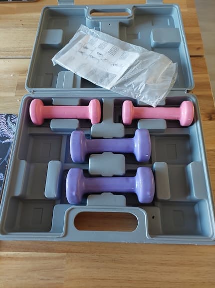 4 hantlar, 0,5 och 1 kg