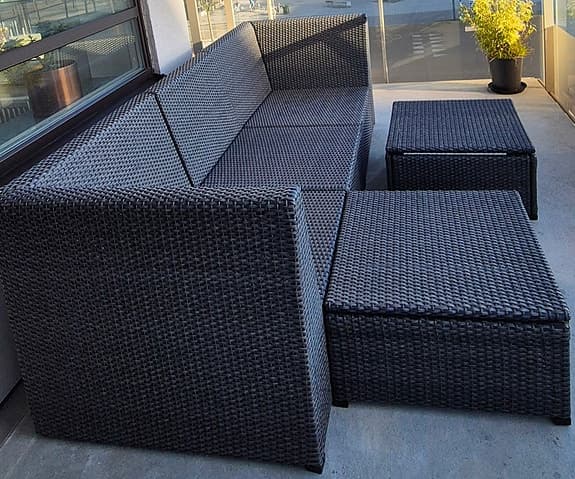 Ikea SOLLERÖN modulsoffa 3-sits med 2 pallar och dynor. Helt ny, oanvänd
