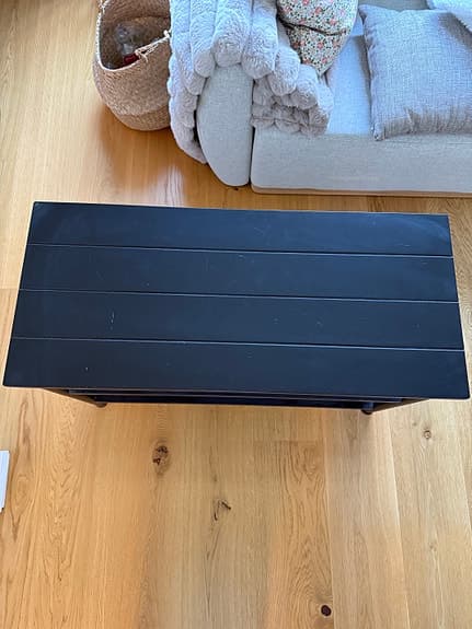 IKEA PINNIG Skohylla/bänk i svart metall