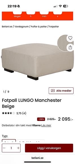 Soffa Manchester beige